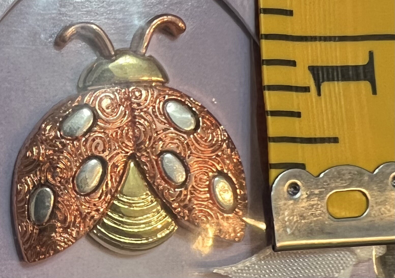 NWOT~Friendship Charm~Ladybug~1.25x 1.25~Bronze, Gold, Silver~CMP, Mason, OH