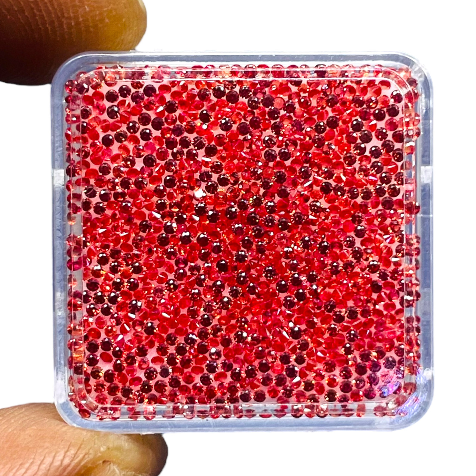 VVS 50 Pcs Natural Red Sapphire 1mm Round Diamond Cut Loose Gemstones Lot