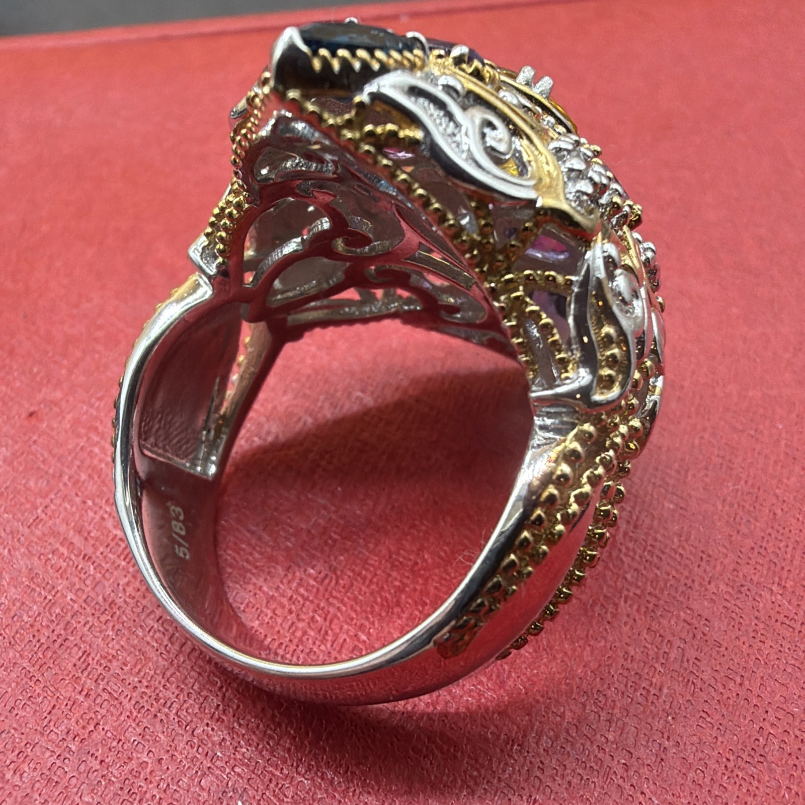 MICHAEL VALITUTTI GEMS en Vogue NH Ouro Verde Quartz Ring Sz9!