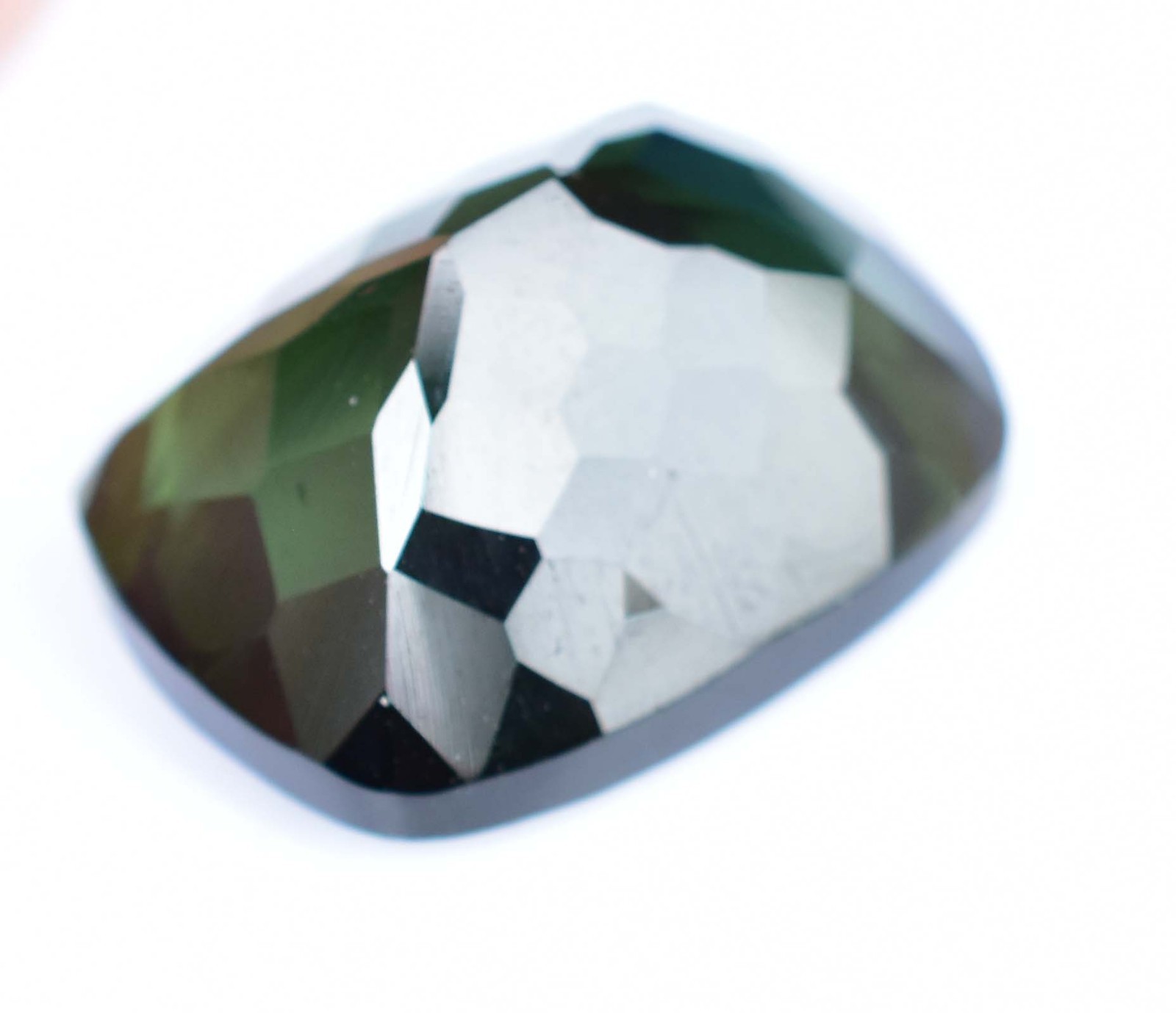 25.20 Ct Natural Greenish Moldavite Cushion Certified Flawless Loose Gemstone