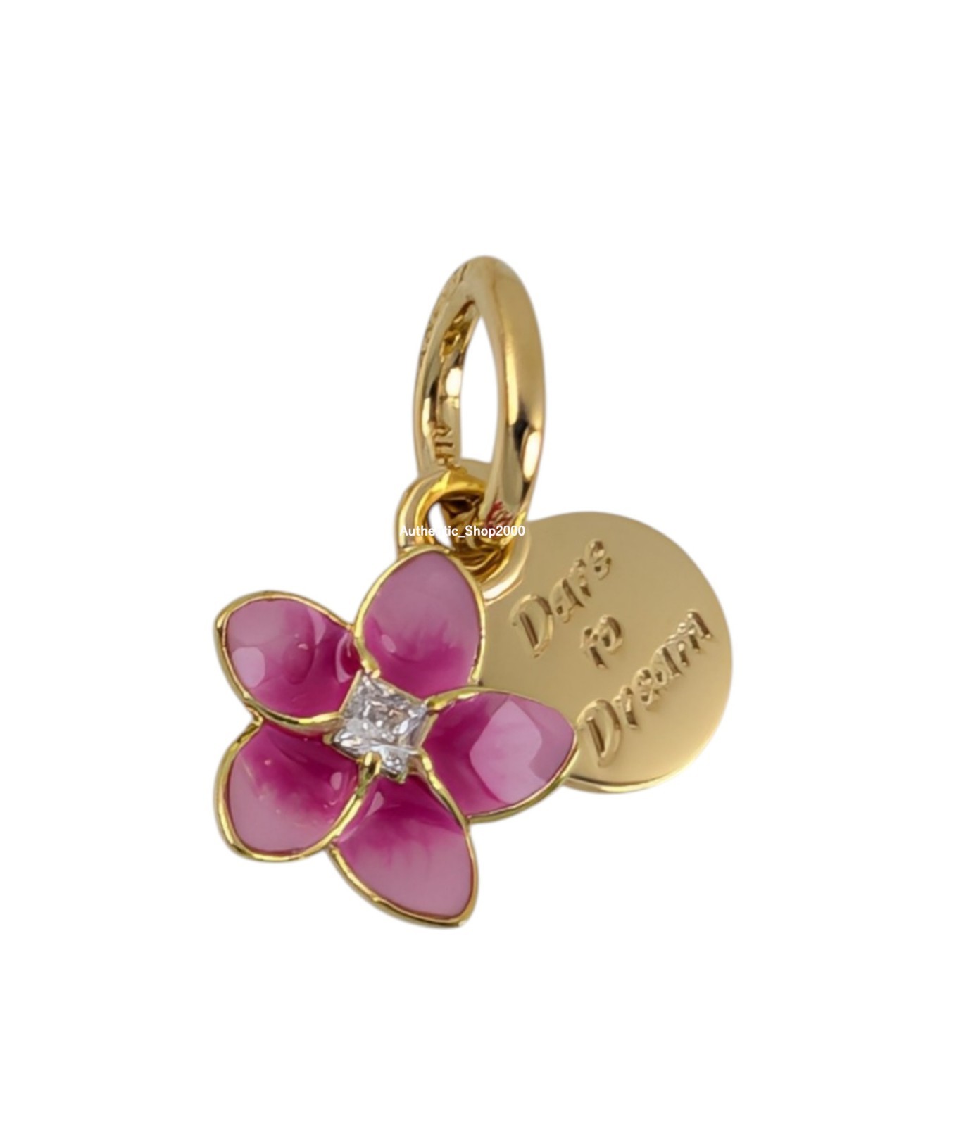 New 100% Authentic PANDORA 14k x Disney Moana Flower Dangle Charm 763845C01