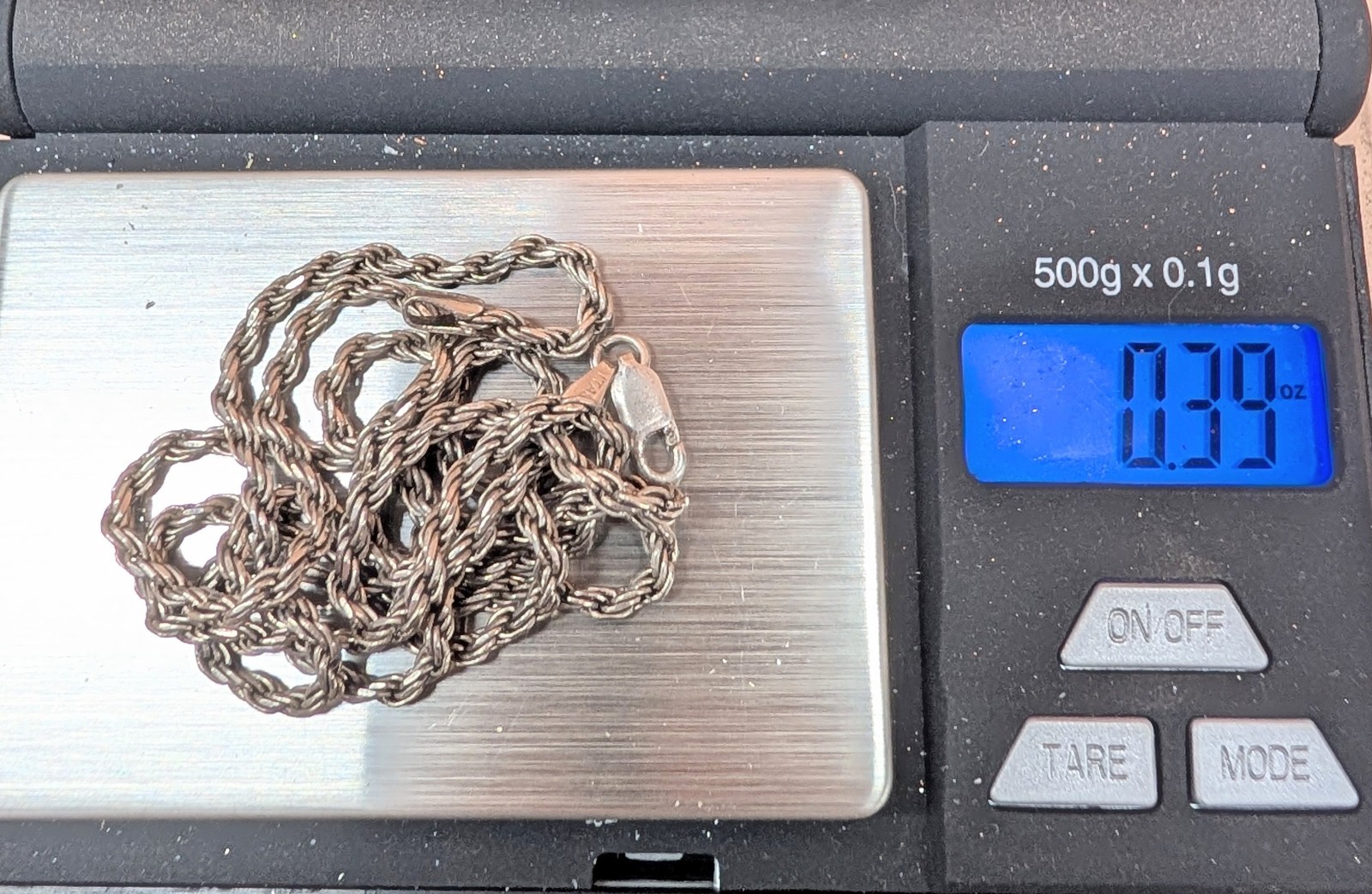 VINTAGE ITALY STERLING SILVER ROPE NECKLACE CHAIN 24″ LONG 12.1MM THICK 11 GRAMS