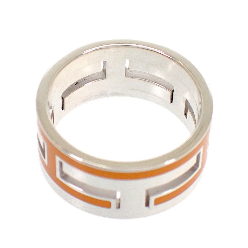 HERMES #13(JP Size) ring Orange Silver925 mens