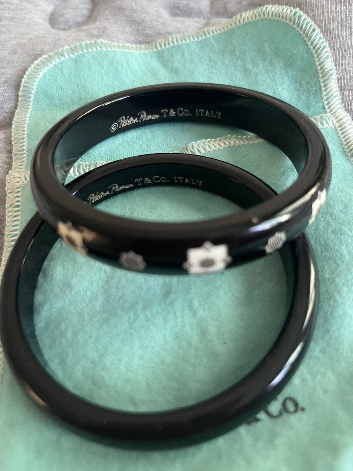 Auth Tiffany & Co Paloma Picasso Marrakesh Zellige Resin 2x Bangles RARE