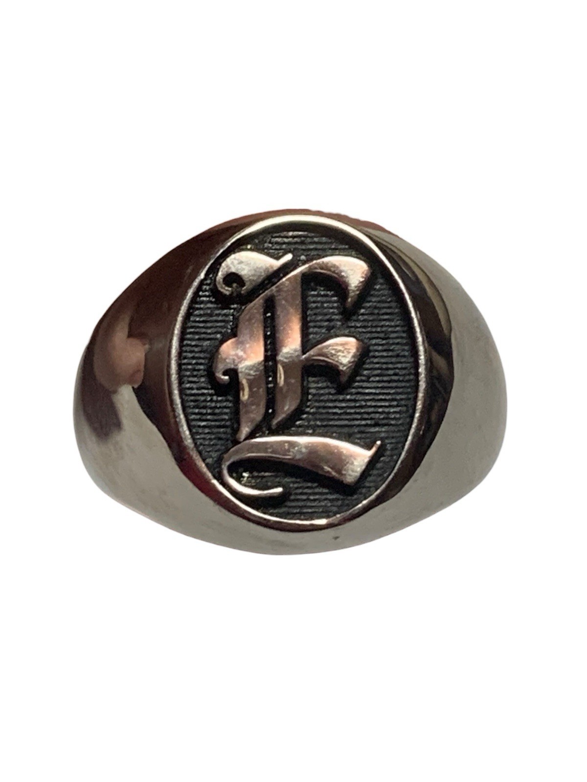 ArtCarved Letter Intial E Signet Black Ring Made In Mexico