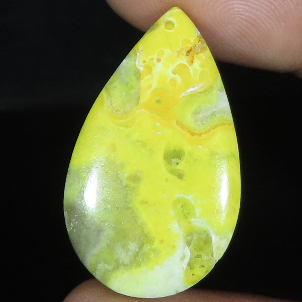 16.75 Cts 100% Natural Bumble Bee jasper Pear Cabochon Gemstone 17x29x3 mm LP282