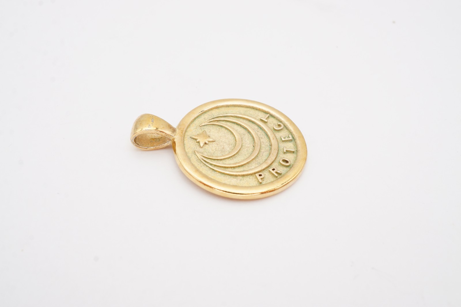 Jane Win Gold Plated Sterling Silver 925 Protect Pendant Inspirational