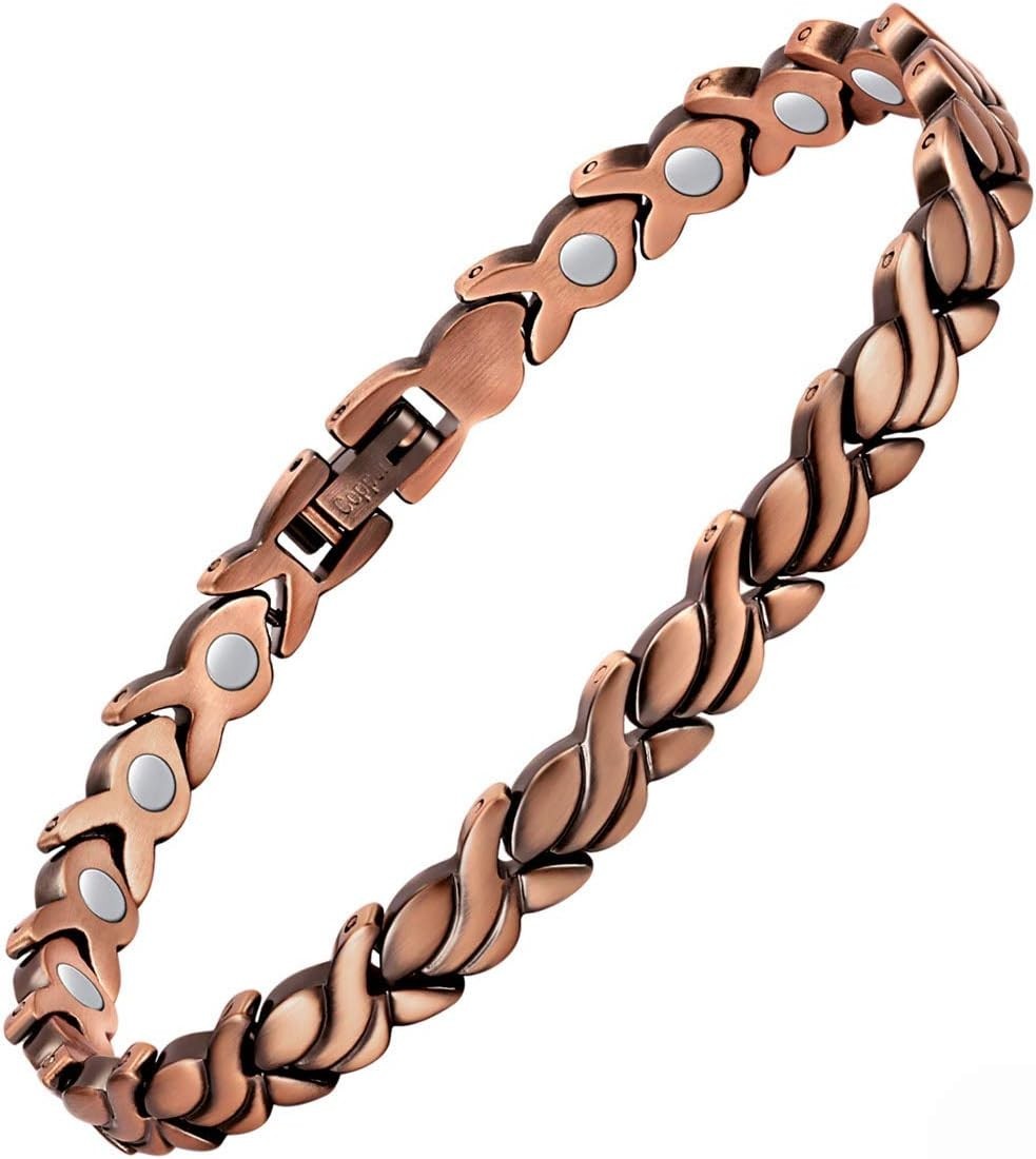 Copper Ankle Bracelet for Women, 99.99% Pure Copper Magnetic Anklet with 3500…