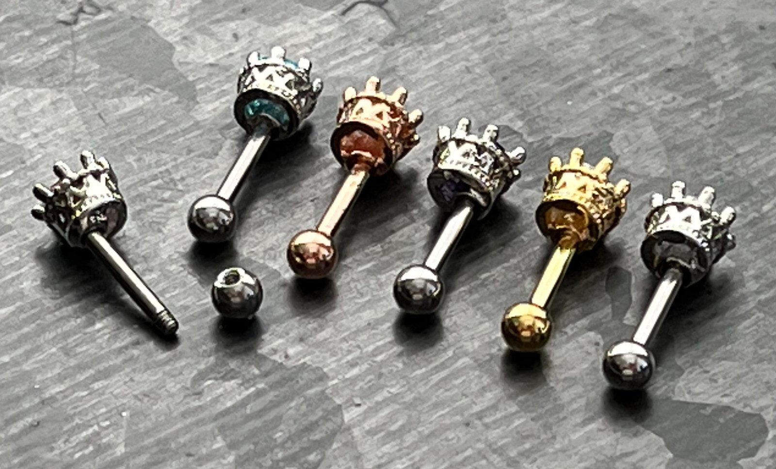 1pc Eight Prong CZ Gem Surgical Steel Helix Tragus Cartilage Bar Stud Earring
