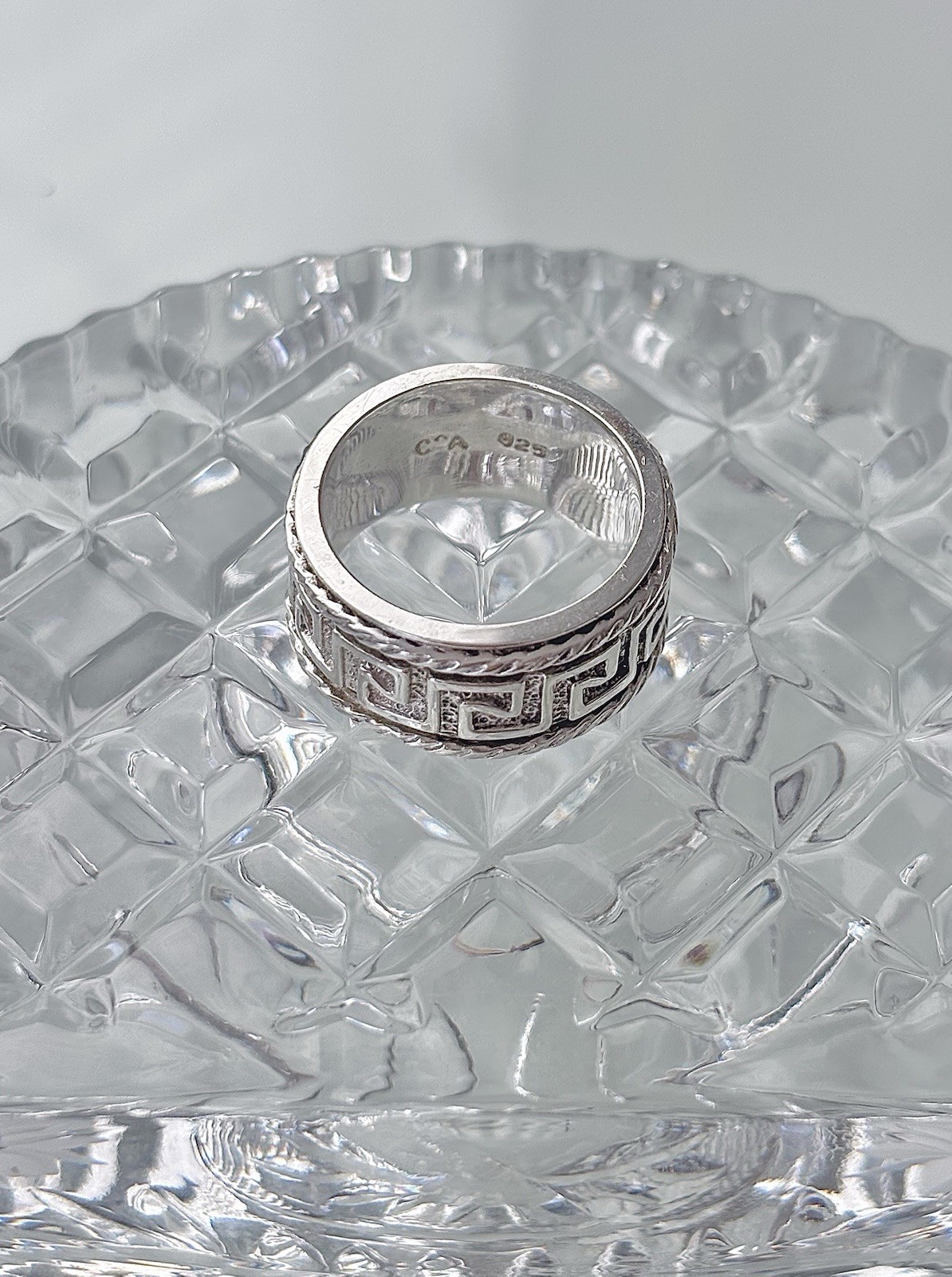 Chateau D’Argent Vintage Sterling Silver Greek 🏺 Key Statement Unisex Ring Sz7