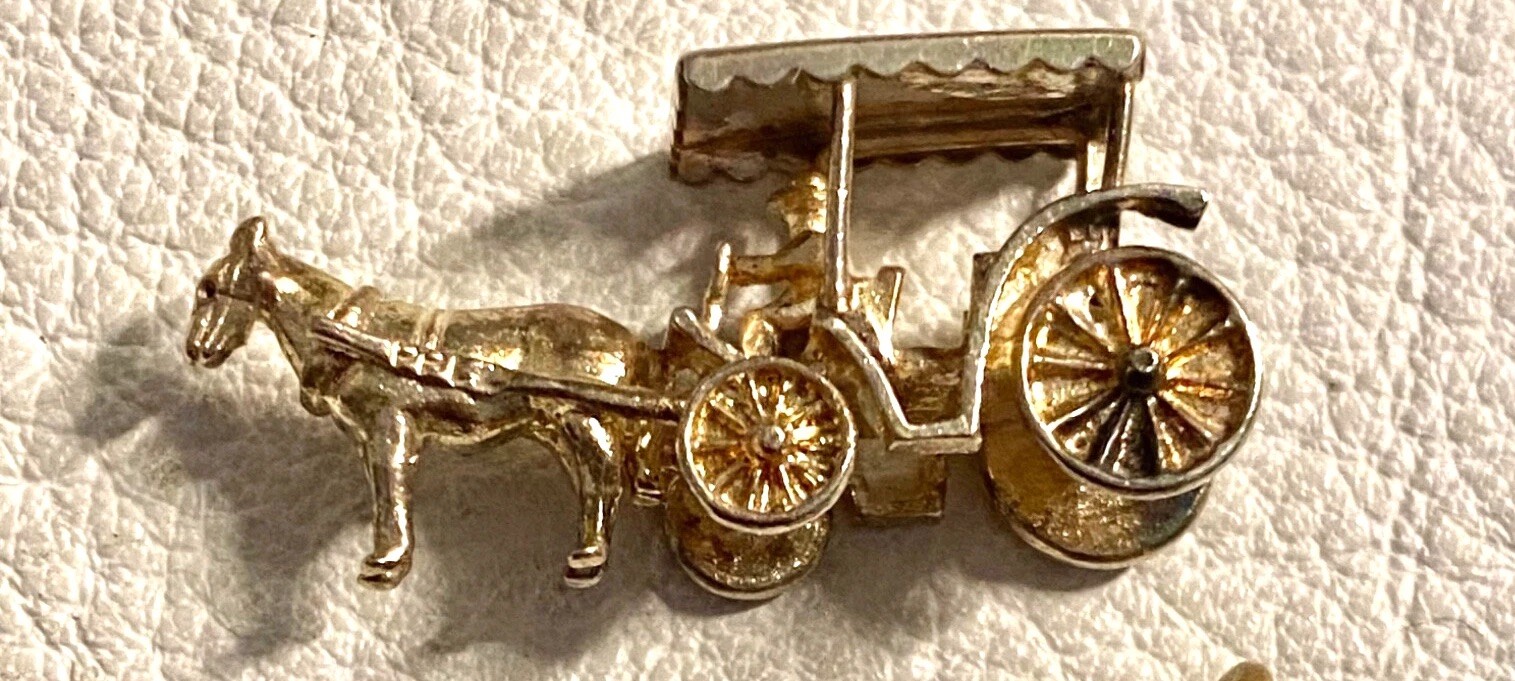 Vintage Sterling Silver & Brass World Travel & Map & Shield Charms CHOICE