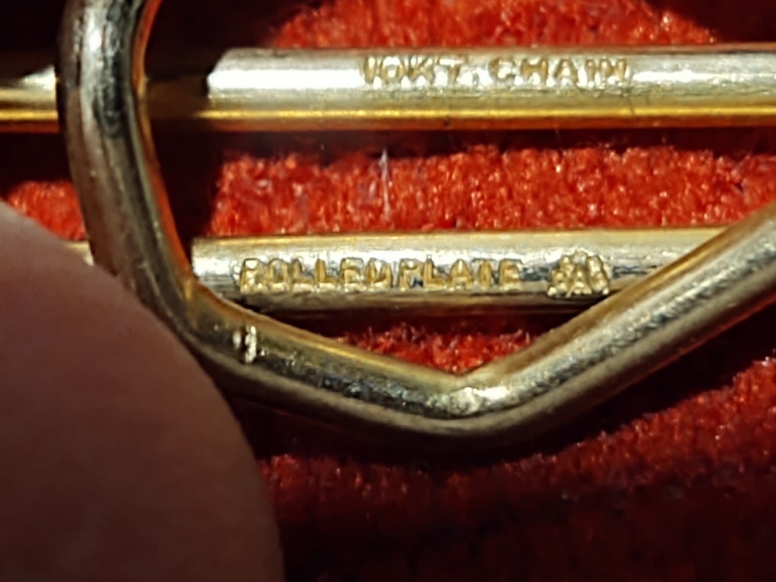 Antique 10K GOLD PLATED Tie Clip as Pictured Unknown Details