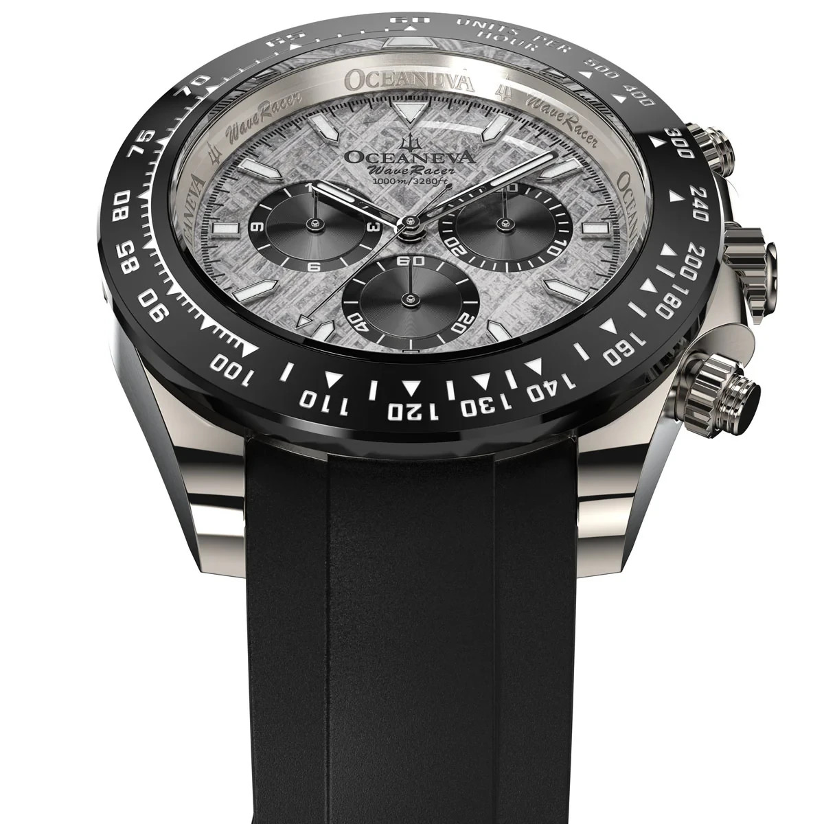OCEANEVA WAVERACER METEORITE SWISS MADE 41 JEWEL AUTOMATIC CHRONO SAPPHIRE WATCH