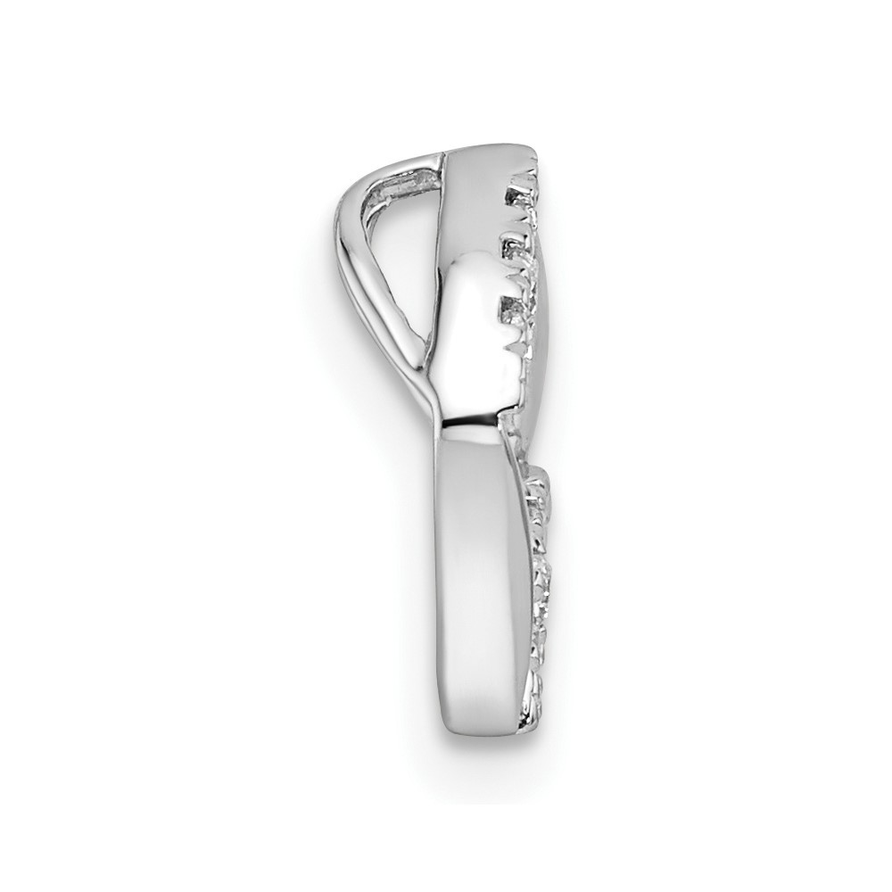 14k White Gold 1/15 Ct Round Lab Grown Diamond VS/SI+ G+ Square Fancy Pendant