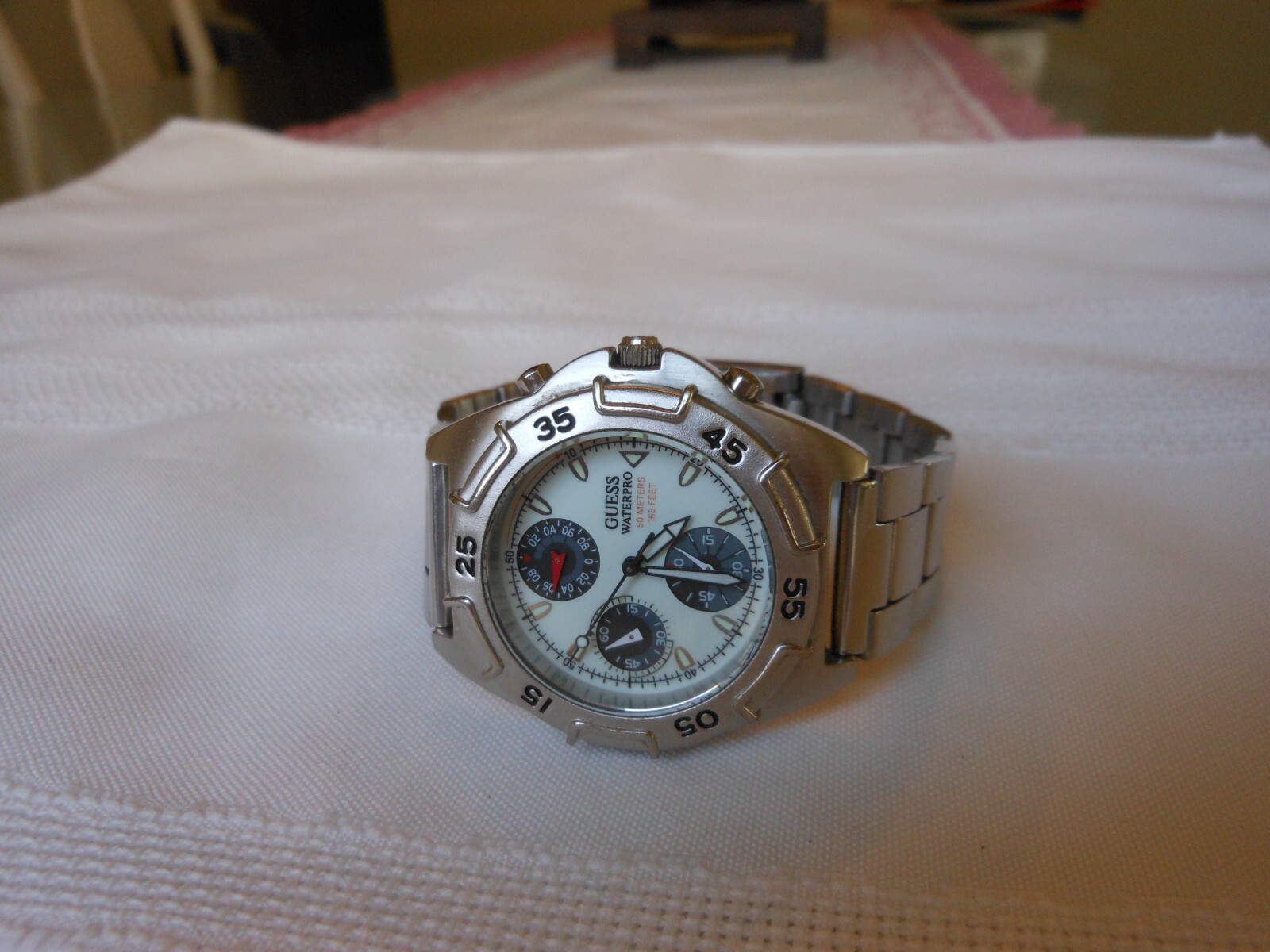 GUESS Vintage Waterpro Chronograph 50 Meters / 165 Feet Watch