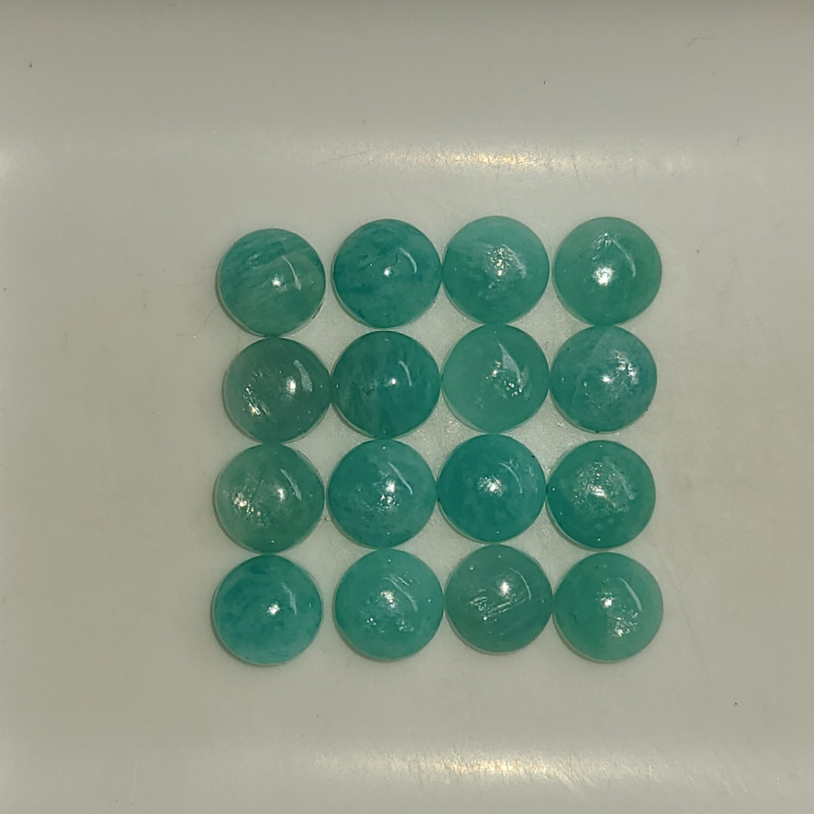 Amazonite 3mm, 4mm, 5mm, 6mm, 7mm, 8mm, 10mm Round Cabochon Loose Gemstone(s)