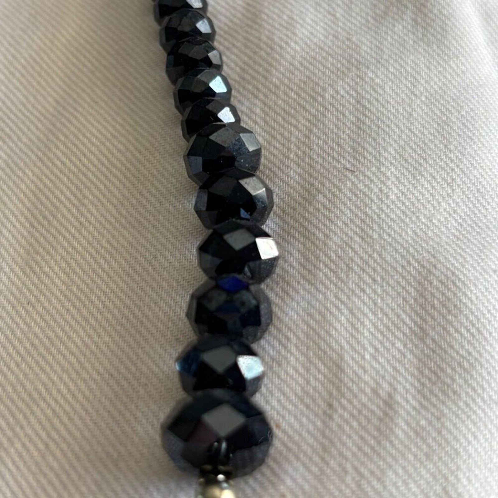 Susan Graver Black Aurora Crystal 2-in-1 Convertible Necklace Magnetic Clasp
