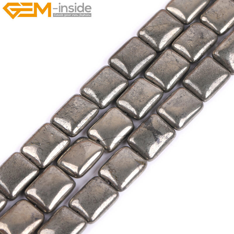 Natural Coin Freeform Pyrite Beads Gemstone Oval Beads For Jewelry Making 15″