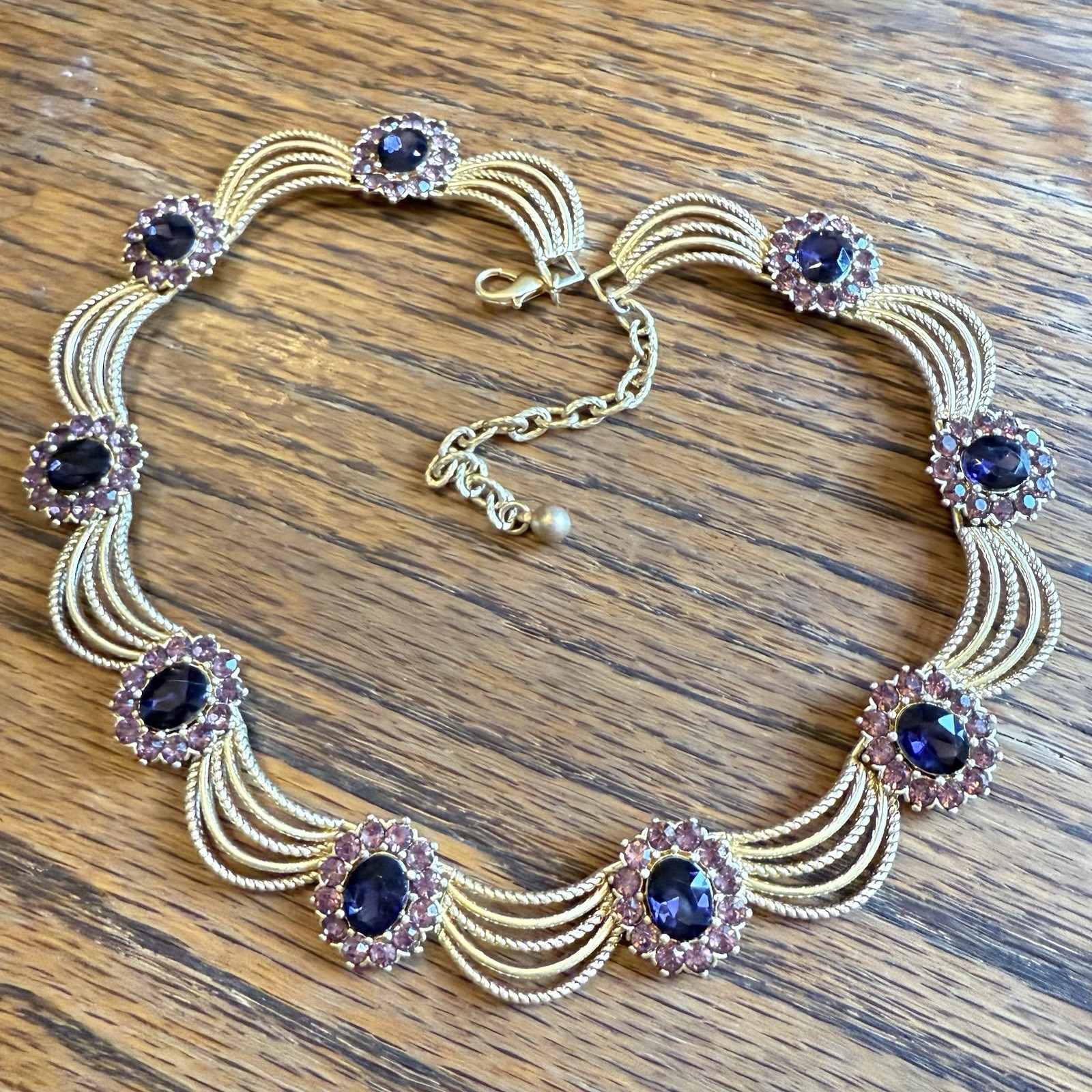 Vintage 1950’s Amethyst Glass Choker LaReine Style