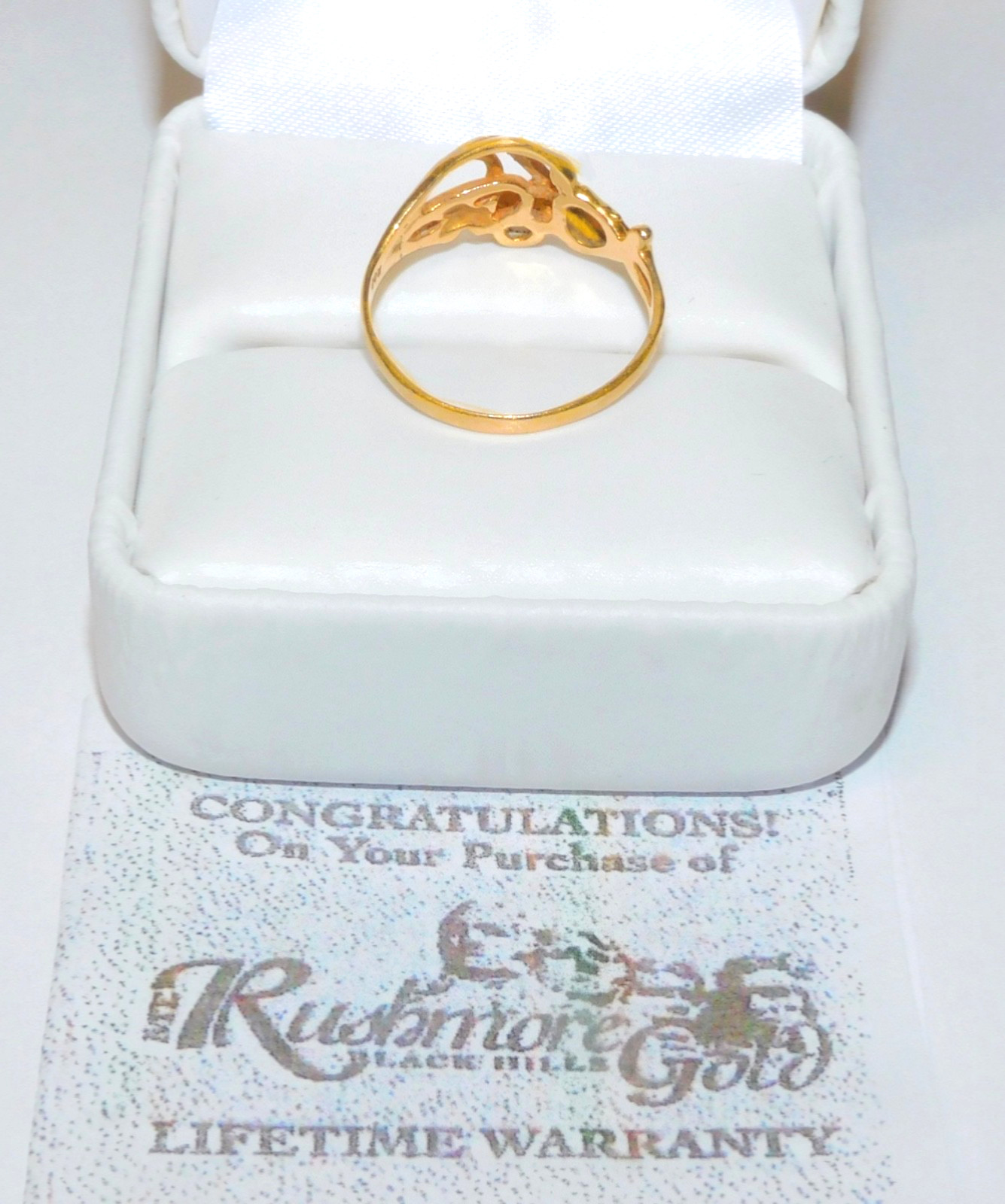 Black Hills Gold 10k Rose Leaf Ring Size 7