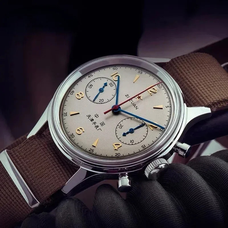 Men’s watches 1963 pilot automatic watch 42mm waterproof retro quartz.
