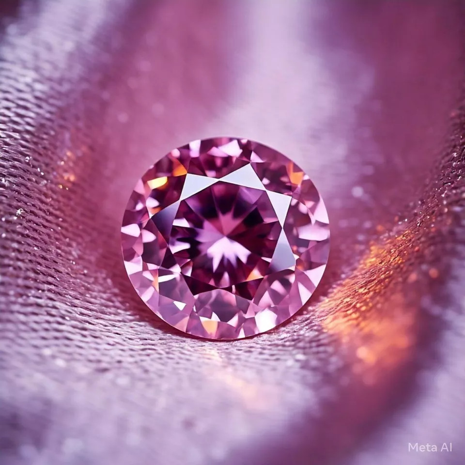 7.50X7.50 MM Lab Grown CVD Diamond Round cut PINK Color VVS1 Clarity Certified