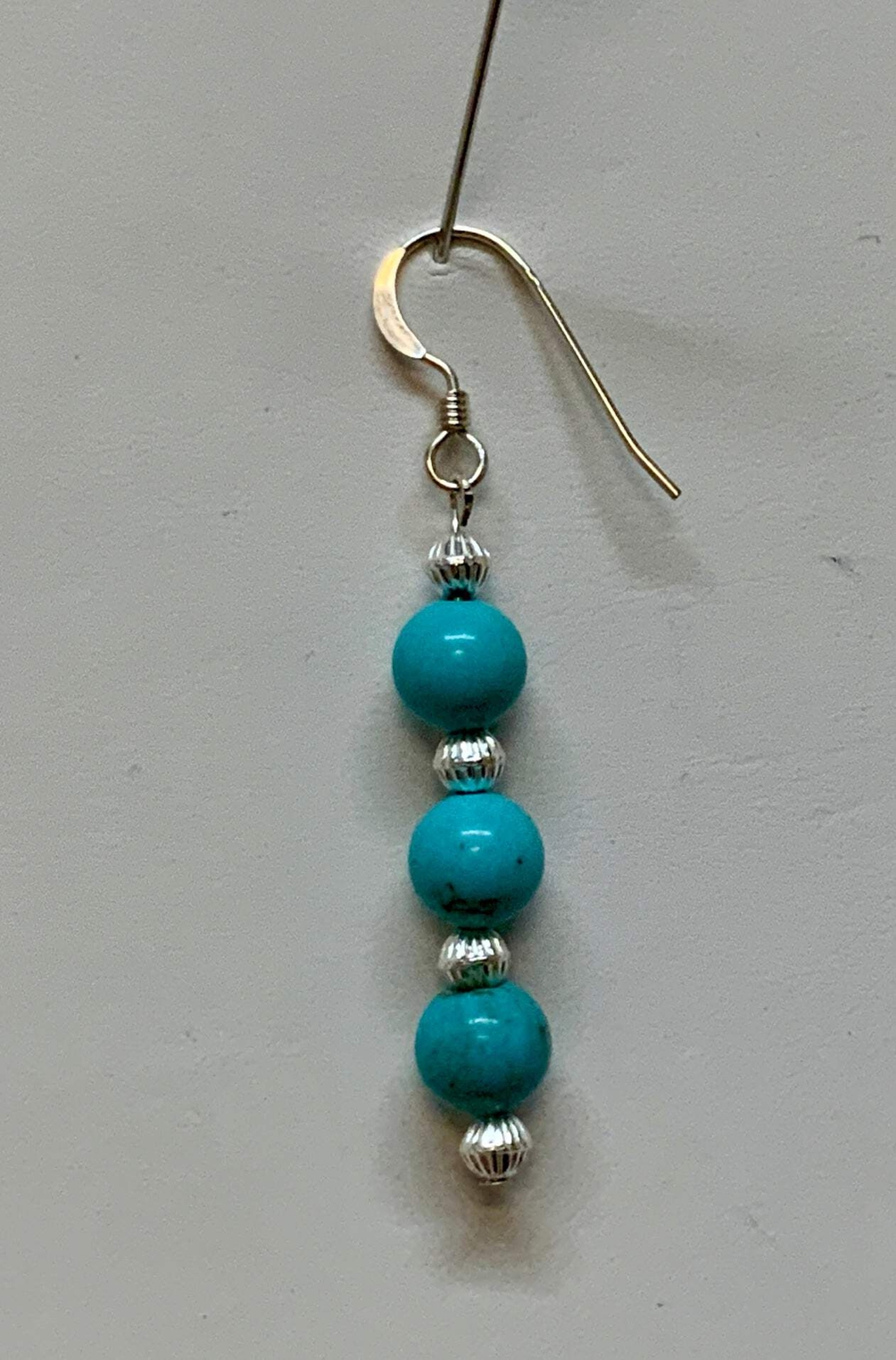 Genuine Turquoise and sterling silver earrings SR2051 Ships Free in Con’t USA