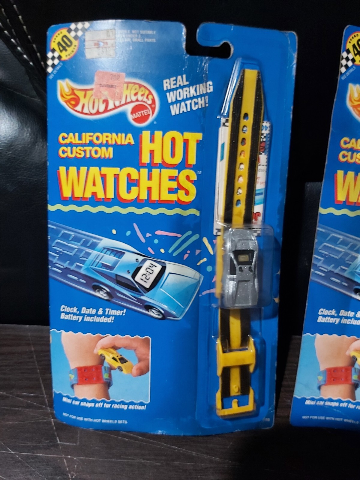 Pair of Hot Wheels California Custom Car Hot Wrist Watches Vintage