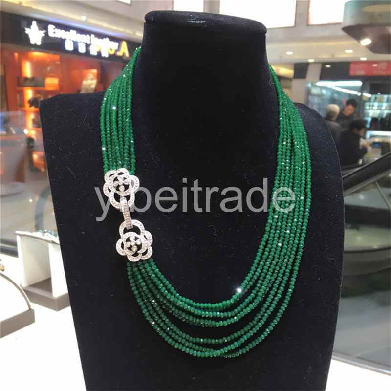hot sell double use 9 -10 mm white freshwater pearl green jade beads necklace