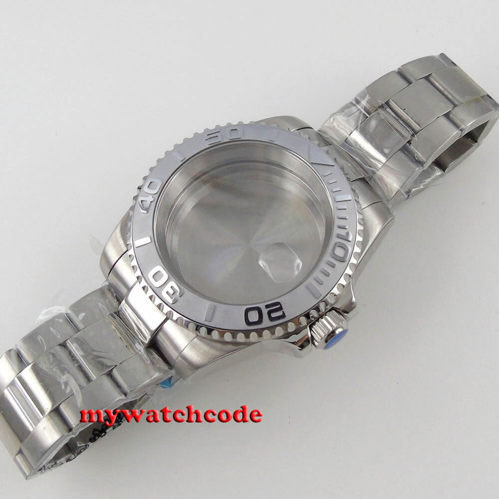 20ATM 40mm Gray Ceramic Bezel Watch Case Fit NH34 NH35 NH36 ETA 2824 PT5000