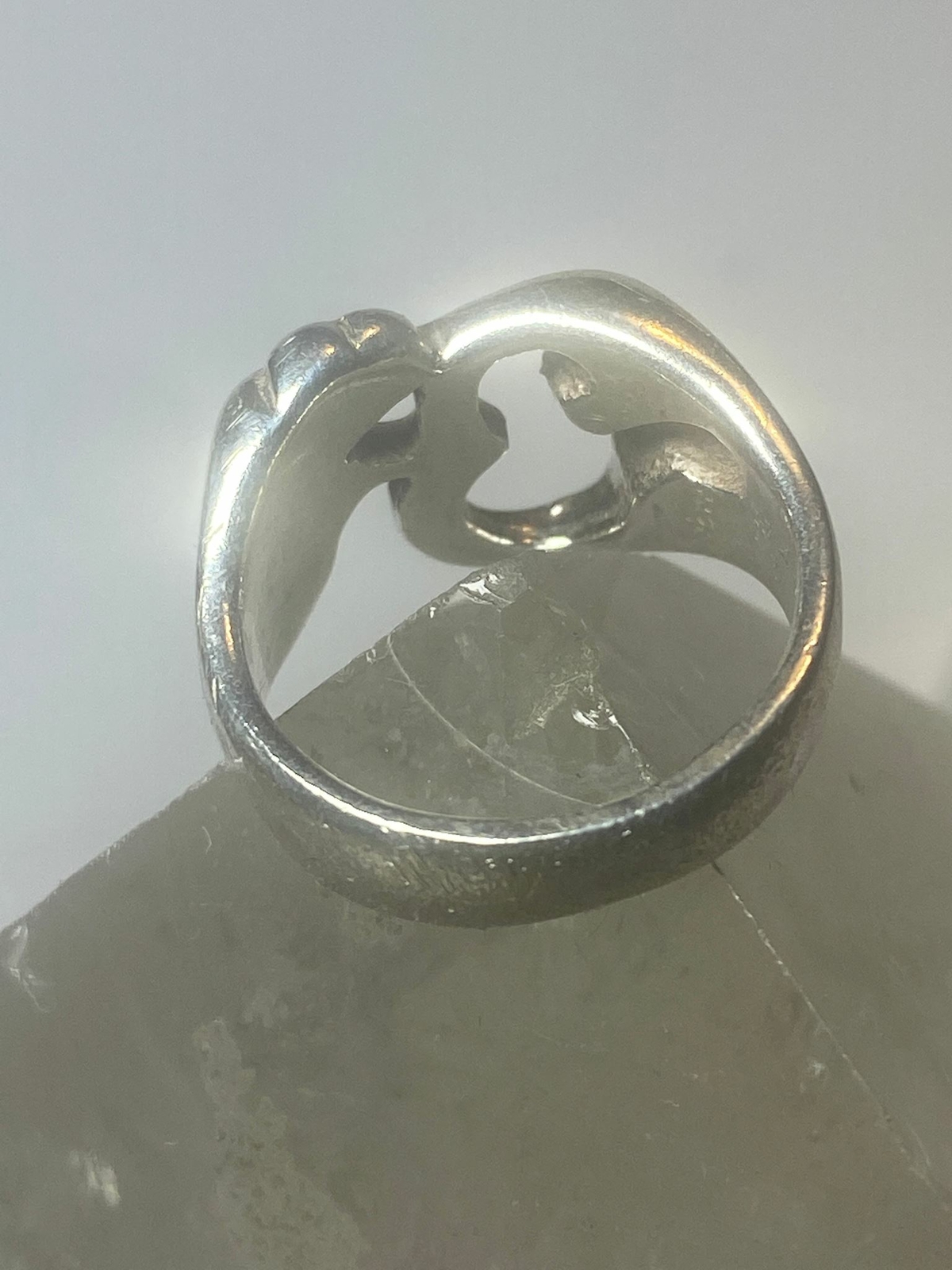Ohm ring sound off the universe band sterling silver women men