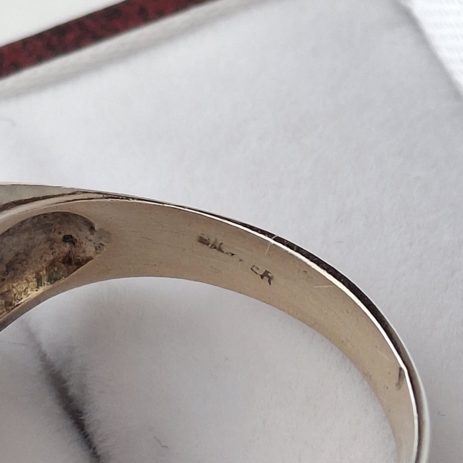 Vintage Sterling Silver Garnet Trilogy Ring Size M 4.58g