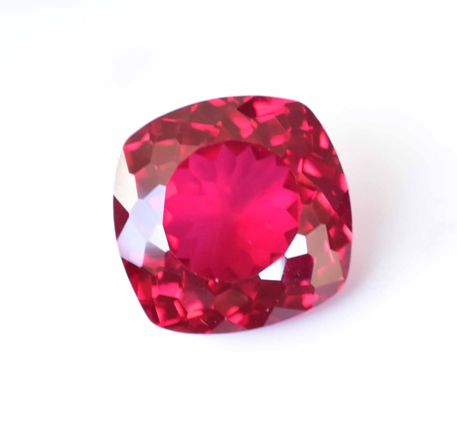 10.00Ct Natural Myanmar Red Spinel Certified Cushion Cut Flawless Loose Gemstone