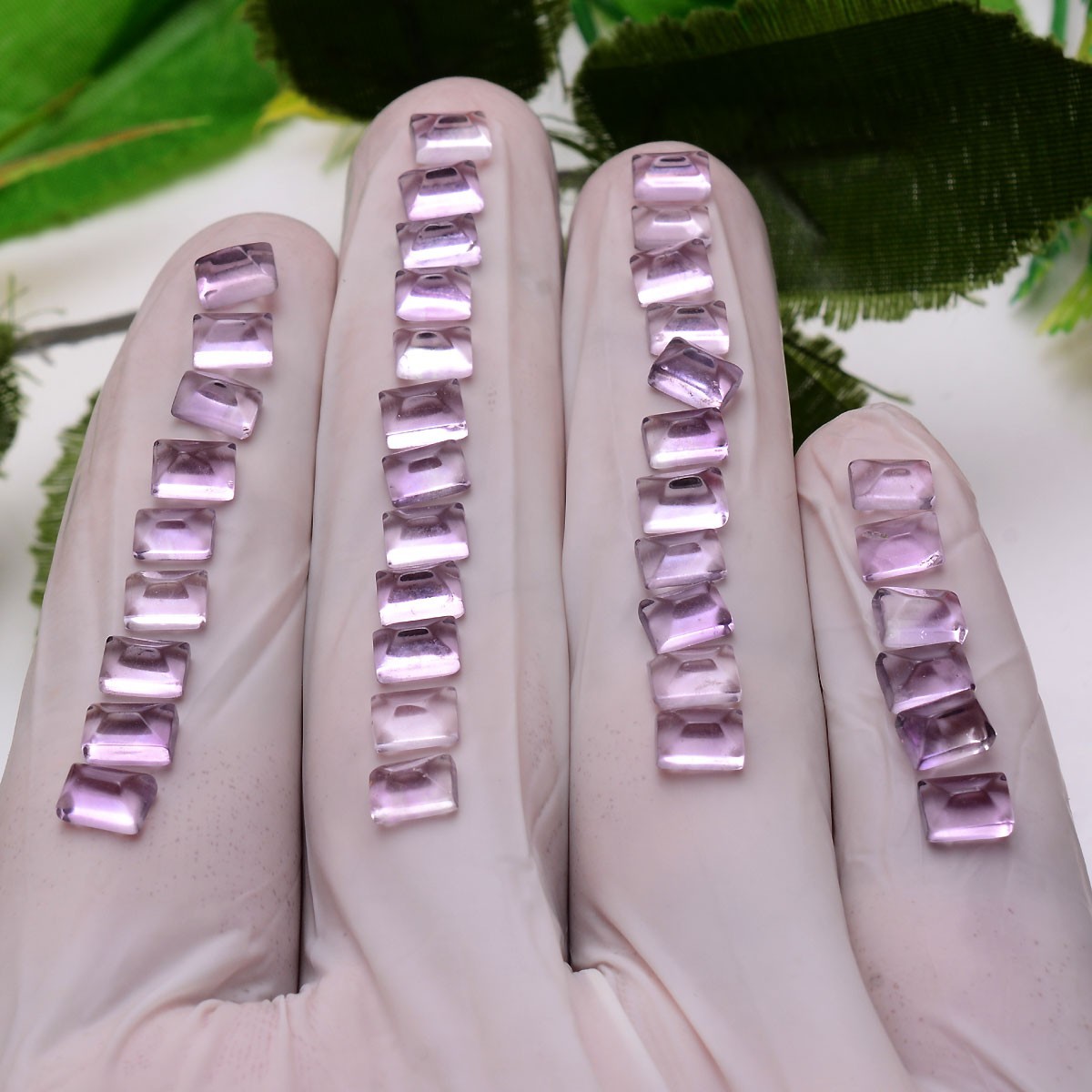38 Pcs Natural Amethyst Sugar Loaf Smooth Cabochon 6mmx4mm Untreated Gemstones