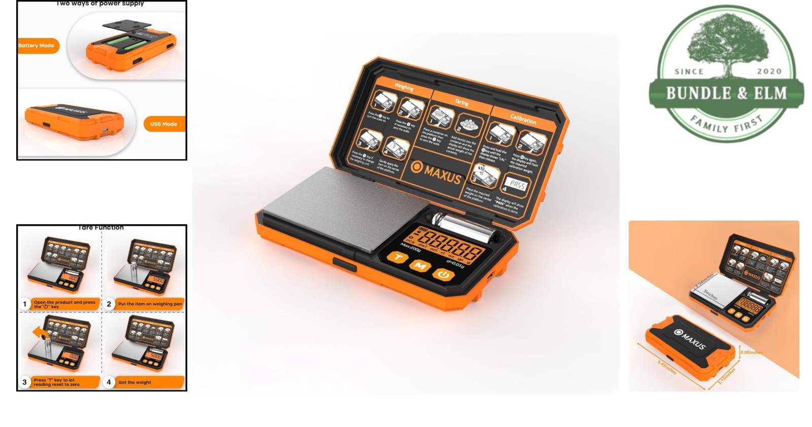 Digital Pocket Scale with Backlit LCD Display and Tare Function for Accuracy