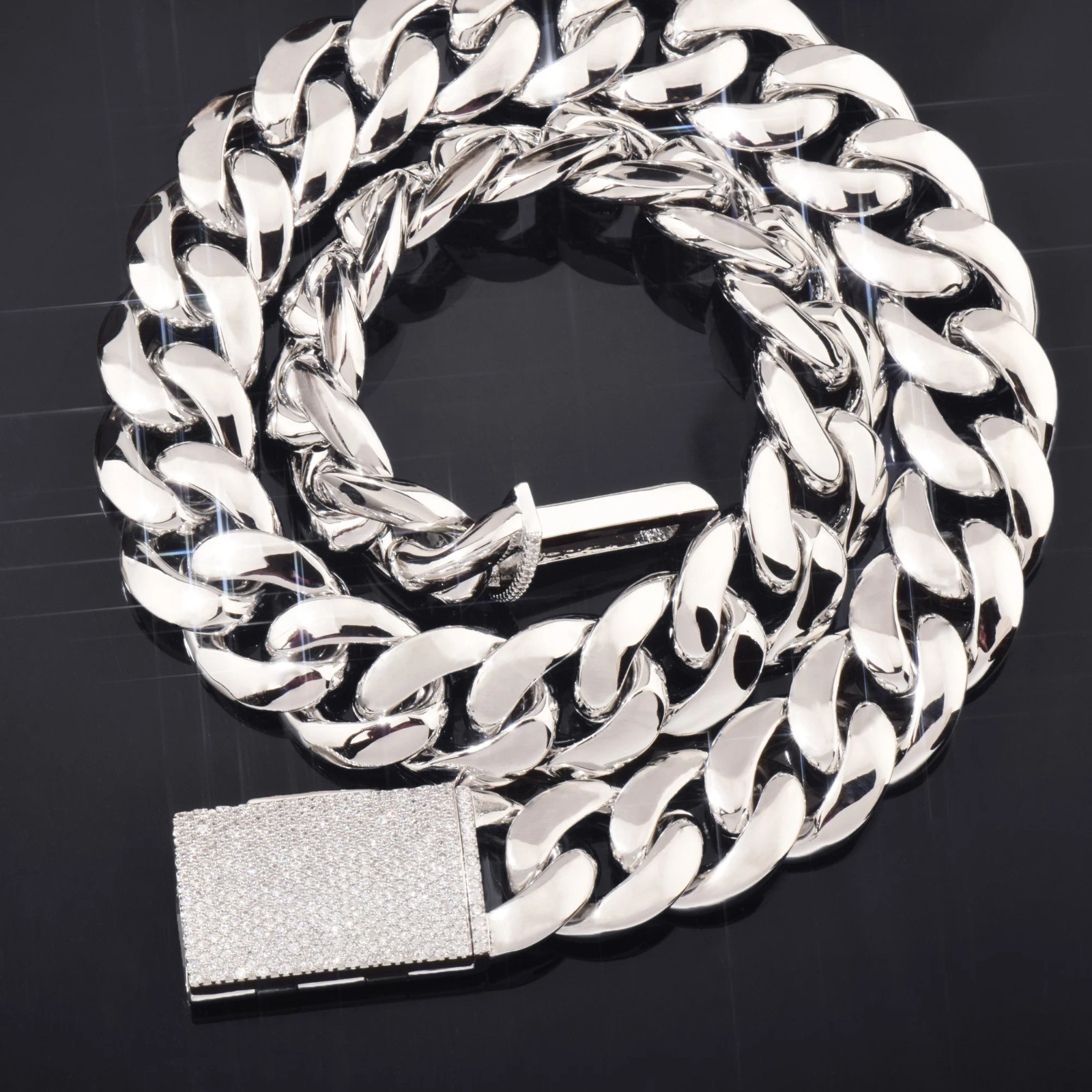 Gold Color Cuban Link Chain Necklace Heavy Copper Hip Hop Box Clasp Unisex NEW