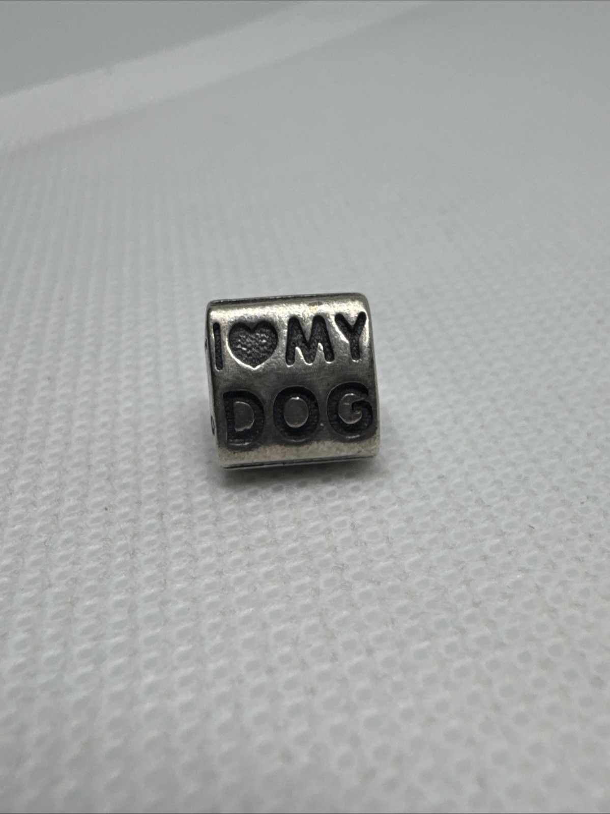 Sterling Silver 925 “I Heart My Dog” Bead Puppy Love C11