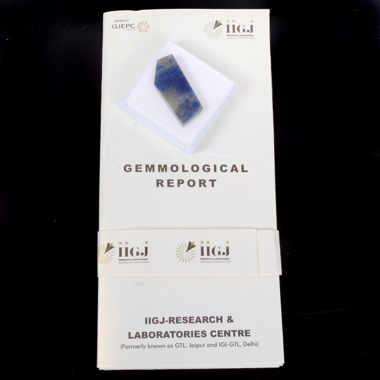 46.44 Cts GTL Certified Rare Untreated Blue Gray Sapphire Uncut Rough Loose Gem