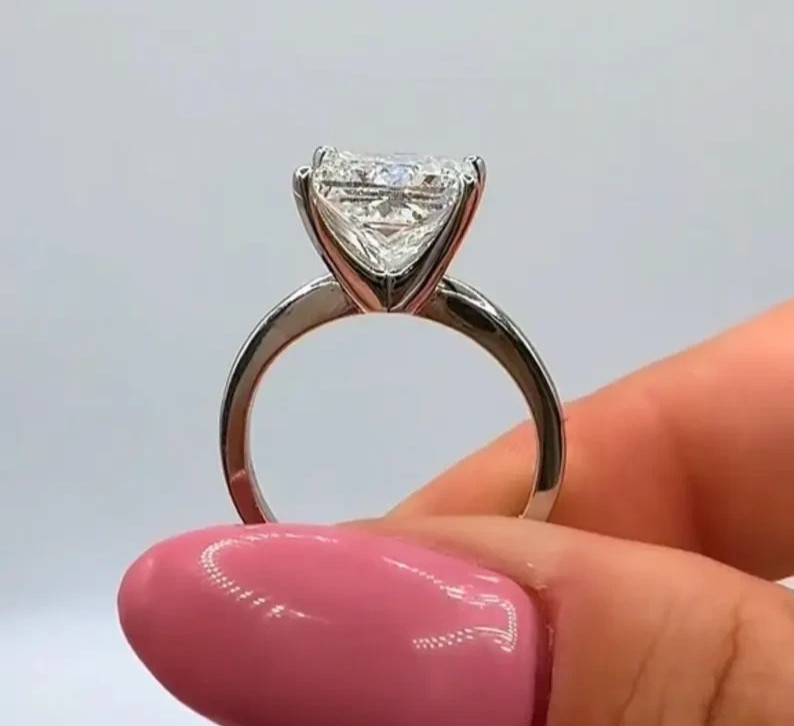 Lab Grown Diamond VS1/EF 1.00 Ct Princess-Cut Engagement Ring 14k White Gold
