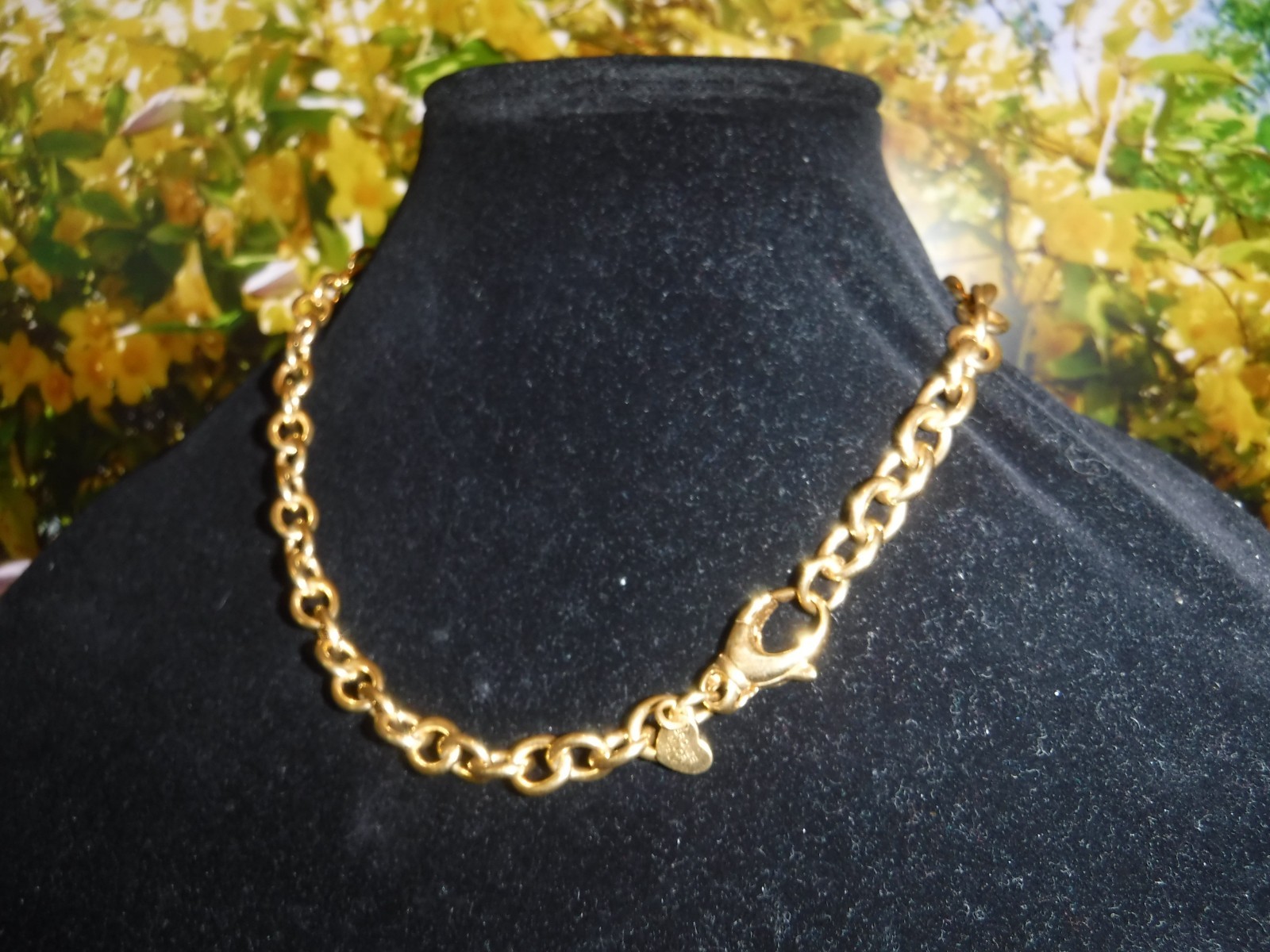 Bronzo Italia Necklace & Bracelet Set Milor Italy Yellow Bronze Oval Links