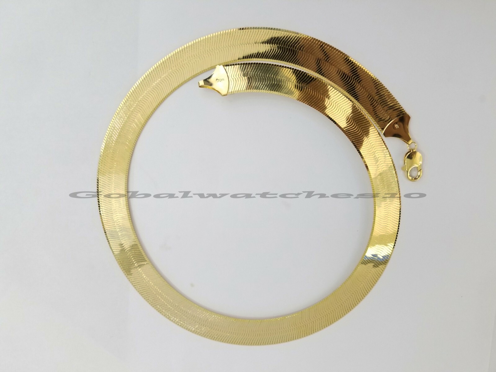 Solid 10K Gold 5mm-15mm Herringbone Necklace Bracelet 16-24″ Chain Yellow Gold