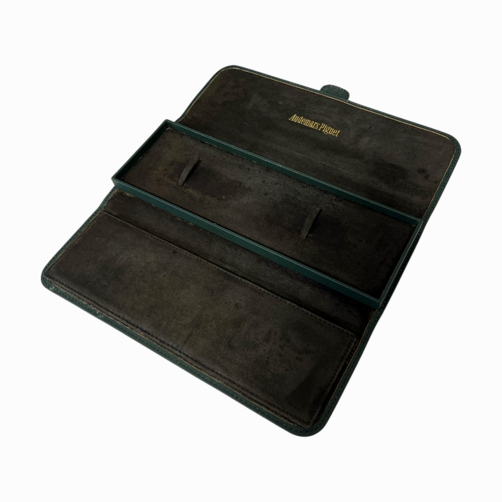 Audemars Piguet Watch Travel Case Green Leather Pouch Box Set 25.5cm #03