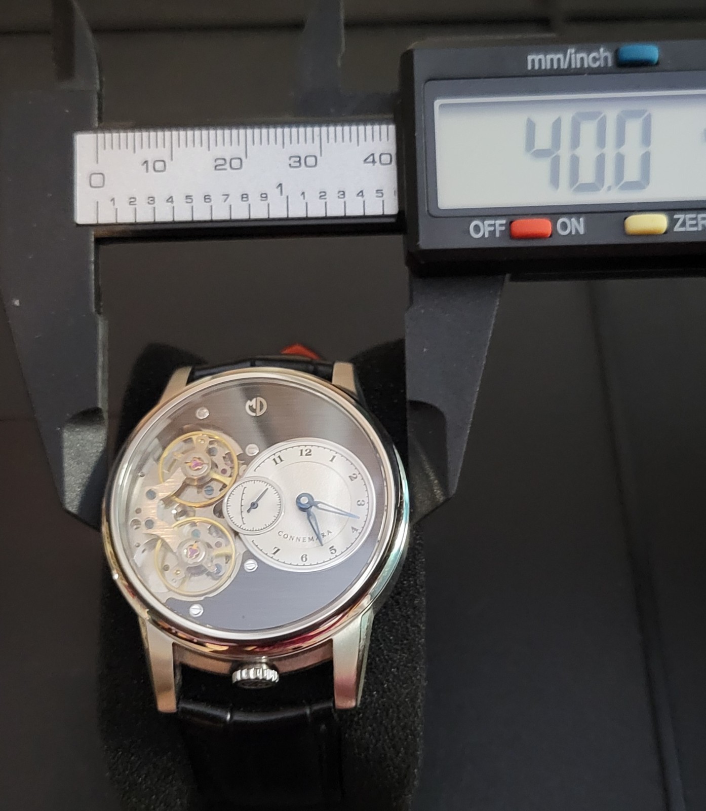 Martin Design Studio Watch Connemara Ink Linen Dial Double Balance Wheel