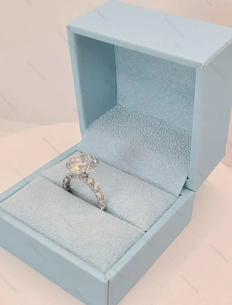 3 Ct Princess F/VS1 Lab Grown Diamond Engagement Solitaire Ring 14K White Gold