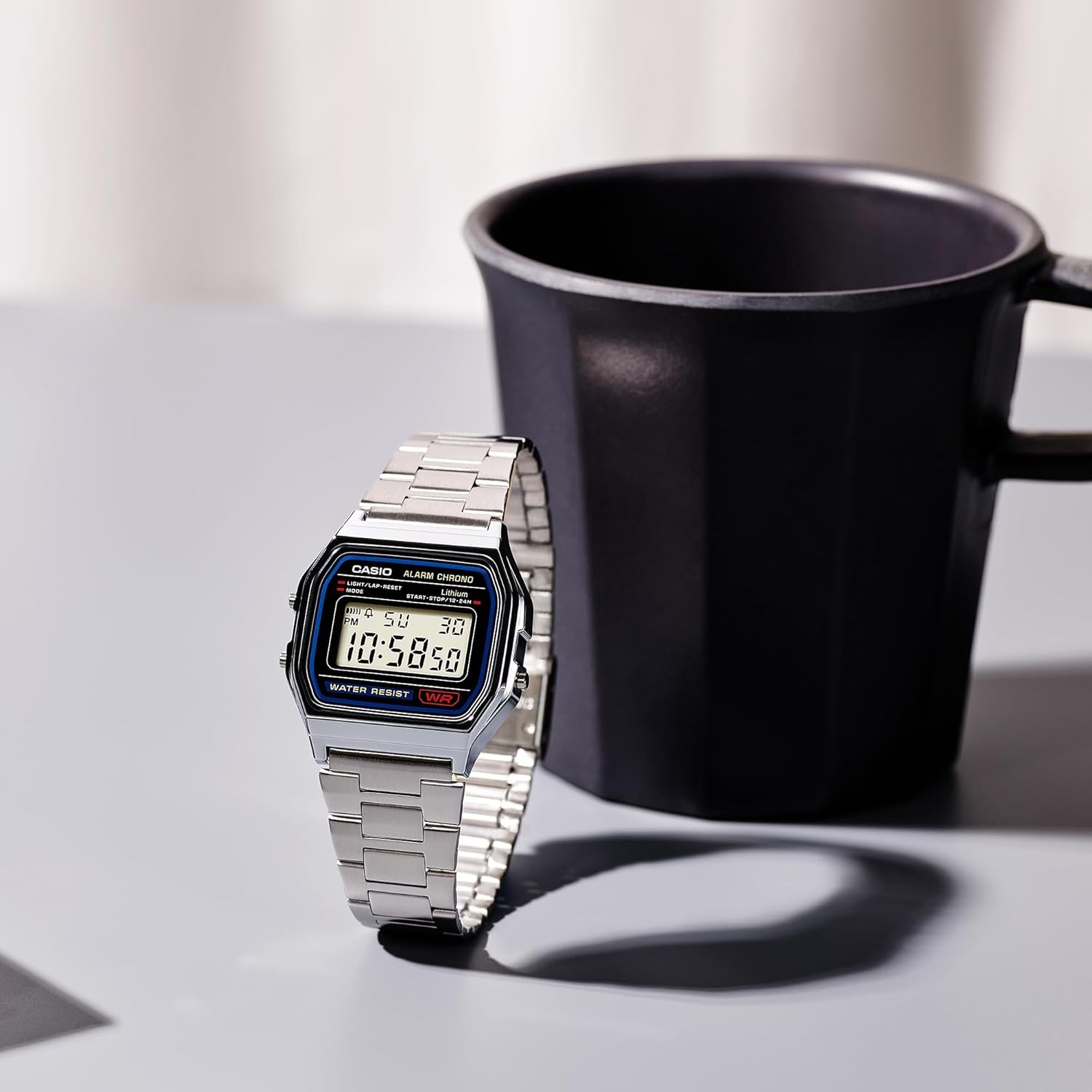 Casio Unisex Digital Watch Vintage 100 SEC Stop Watch Daily Alarm 7 Yr Battery