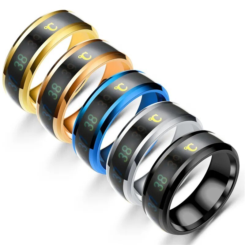 Anneau multifonctionnel intelligent en acier inoxydable pour les couples, docume