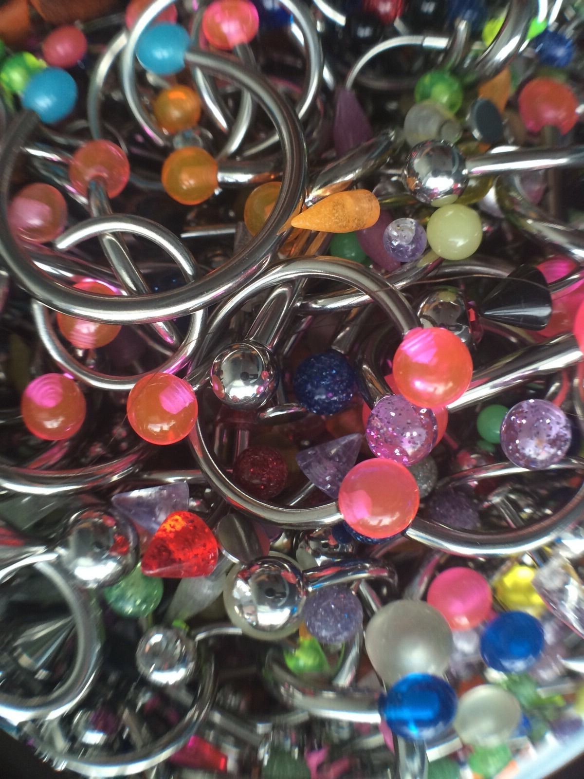 Wholesale 100+ Body Jewelry Tongue Belly Lip Eyebrow Barbell Rings Stud Piercing