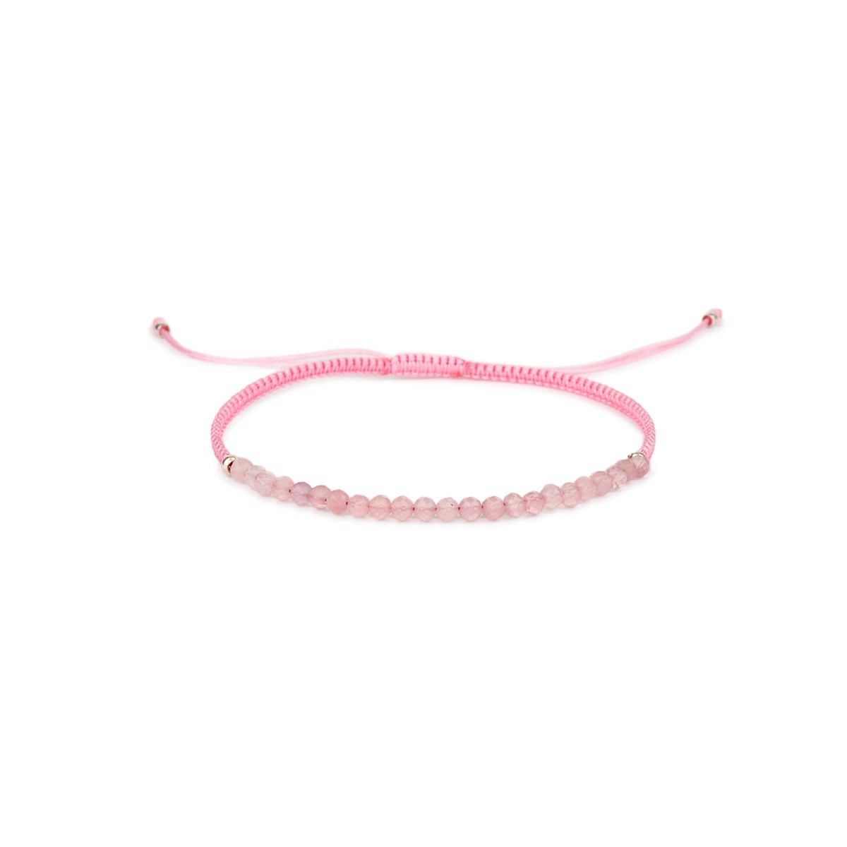 Gemstone Bracelet with Rose Quartz, Handmade