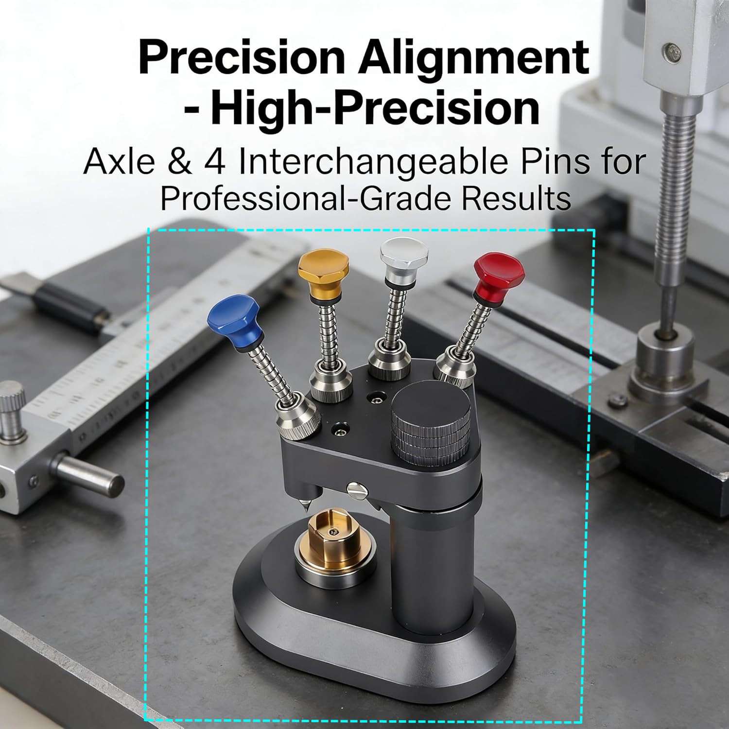 4-Pin High-Precision Watch Hand Presser Press Kit Watchmaker Repair Setting Tool