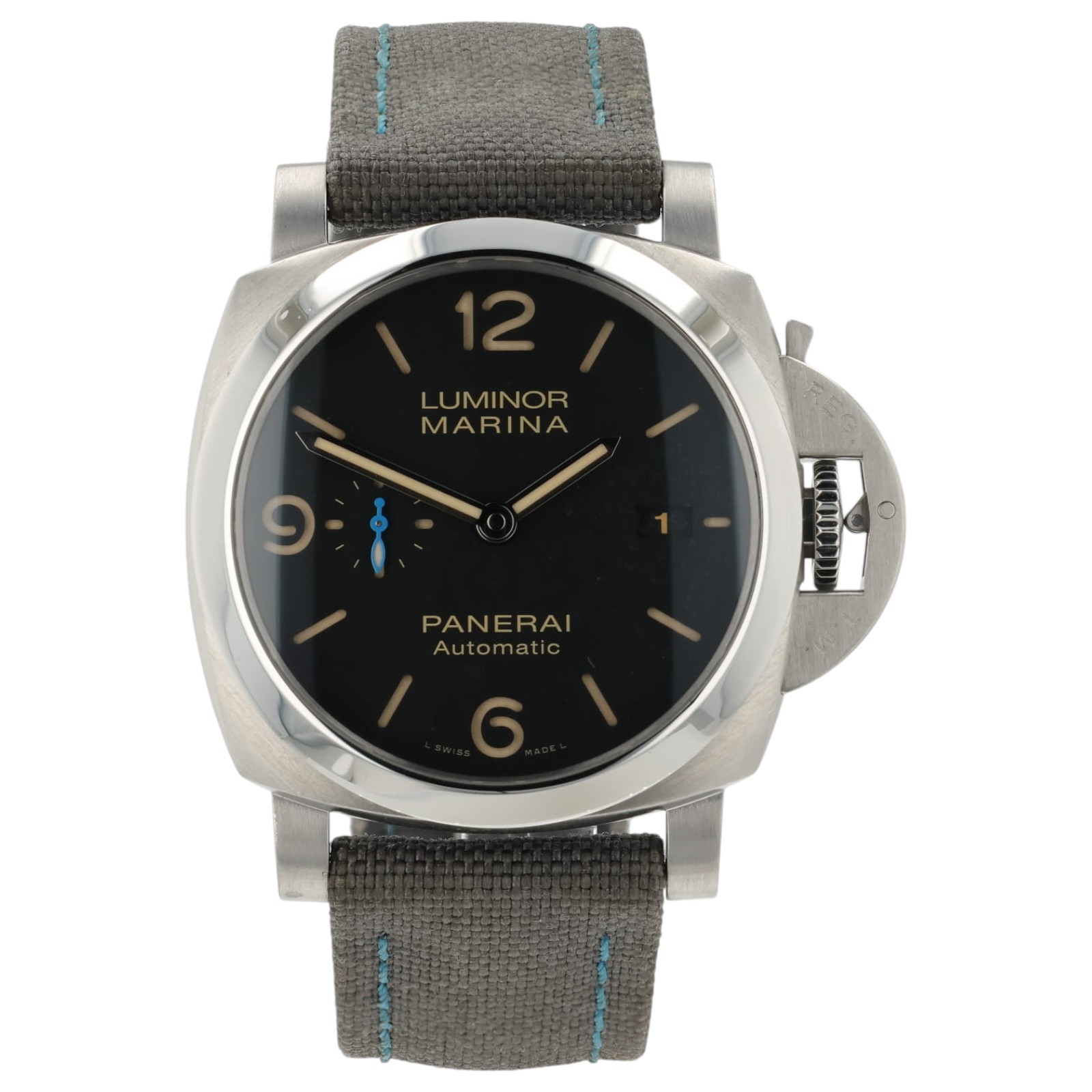 Panerai Luminor Marina 1950 Black Dial Steel 44mm Automatic Mens Watch PAM0132
